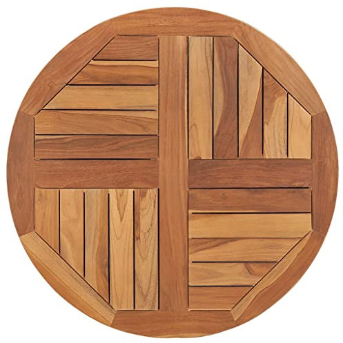 Lauuoeriau Haushaltsartikel, Tischplatte aus massivem Teakholz, rund, 2,5 cm, 70 cm, passend für Möbel