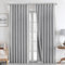Joydeco 100% Blackout Linen Curtains Bedroom, Thermal Insulated Burlap Curtain & Drapes, Room Darkening Textured Curtains Black Out for Living Room Back Tab Rod Pocket 2 Panels