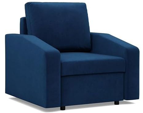 Mebligo - Sessel Wohnzimmer 92 x 83 x 85 cm NEO Kollektion, Lesesessel Bequem, Langlebig und Abriebfest, Loungesessel Wohnzimmer, Sessel Schlafzimmer, Gemütlicher Sessel, Dunkelblau
