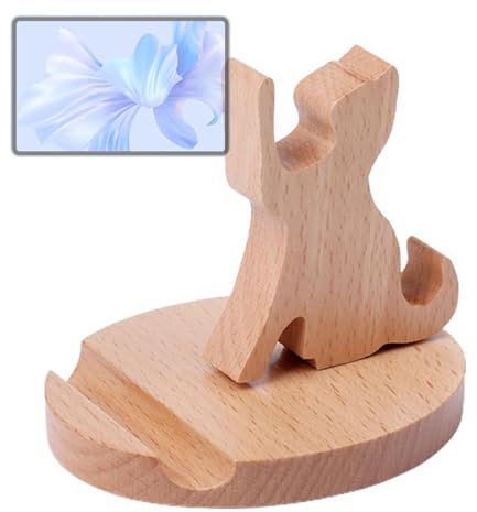 Support de téléphone portable en bois - Fait à la main - Support de bureau élégant - Support pour tablette, smartphone, tablette, décoration de table - Support de téléphone portable pour smartphones