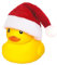 Mwqpgyh Gummienten, Weihnachtsgummienten | Poolspielzeug mit Weihnachtsmütze | Schwimmende Quietsche-Enten in der Badewanne, tragbares Badeparty-Spielzeug für Weihnachten, Abschlussfeiern, Poolpartys