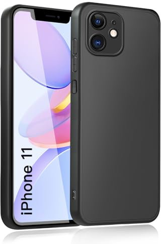 wsiiroon Handyhülle für iPhone 11 Hülle, Upgraded Kameraschutz, Stoßfest Kratzfest, Anti-Fingerabdruck, Anti-Rutsch Fallschutz Schutzhülle, Unterstützt kabelloses Laden für iPhone 11 Case (Schwarz)
