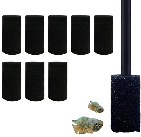 XOXVURI 8 Pack Pre Filter Sponge Aquarium Filter Anti-Saug Foam Cover Rolls For Small Fish Shrimp Fish Incubator Protection High Density Filter Sponge For Mechanical Filtering