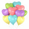 Herz Folienballon Bunt, 10 Stück 18 Zoll Bunt Herz Folien Luftballons Heliumfolie Herzförmige Ballons für Geburtstag Babyparty Hochzeit Verlobung Valentinstag Dekorationen