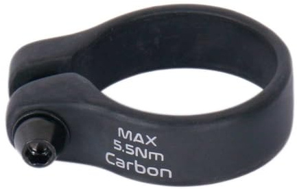 Ultraleichte Fahrradsattelklemme 8 g aus Carbon Fiber – 31,8/34,9 mm doppelte Größe mit Titanschrauben, kompatibel mit Rennrad/Mountainbike (34,9 mm/1,37 Zoll)