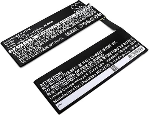 CS CF Batterie de rechange pour A1701, A1709, A1852, iPad Pro 10.5 2017, iPad Pro 10.5, MPDY2LL/A, MPF02LL/A, MPF12LL/A, MPF22LL/A, MPGJ2LL/A, MPGK2LL/A, MPGL2LL/A (8130 mAh) / 30.6 5 Wh)