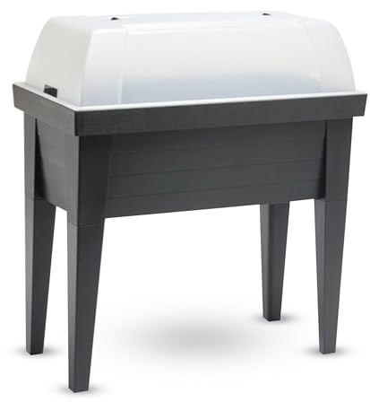 Bestlivings Maxi Hochbeet mit Haube 100x50x107cm, Frühbeet für Balkon und Garten mit Einstellbarer Belüftung, aus UV-beständig und wetterresistent