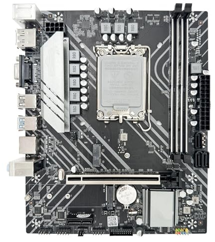 Cartes mères Fit for MOUGOL H610M USB 3.2 M. PCIe 4.0 x16 LGA1700 Compatible avec Les processeurs Intel Core de 12e et 13e génération (12400F/13400F/13600K)