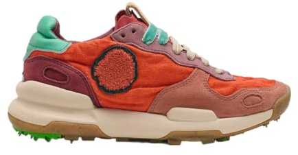 Satorisan - Chacrona Linen - Casual Sneaker Damen - Vintage Leder und Leinen Sportschuhe Bequem, Nachhaltig und Dauerhaft - Rhubarb Juice W - 38