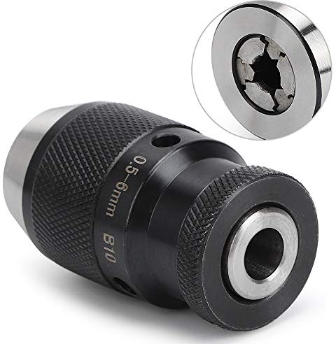 FTVOGUE Schnellspannbohrfutter für Drehmaschinen, B10, Selbstspannendes Hartmetallfutter, 0,5–6 Mm Spannbereich für Fräsmaschinen und Präzisionsbohren