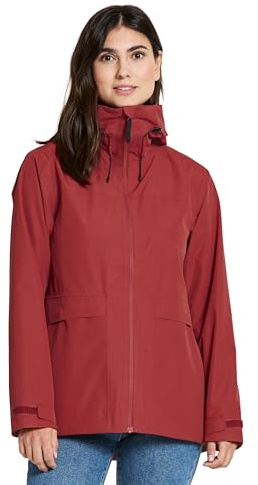 Didriksons Regenjacke Damen Wasserdicht Übergangsjacke Joanna | Wassersäule 10000 mm, Atmungsaktivität 5000, verstellbare Kapuze mit Kordelzug, versiegelte Nähte, winddicht