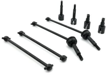 Forgekael Arbre d'entraînement en métal Chien d'essieu osseux différentiel Tasse Compatible avec 144001 124018 124019 RC Cars PIÈCES DE Modification Avant et arrière(Black)