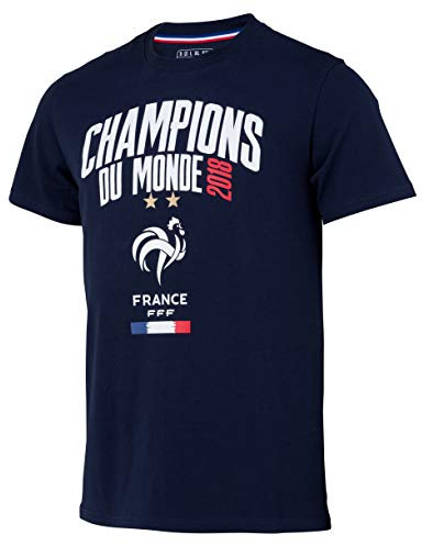 Equipe de France de Football T-Shirt FFF - Champion du Monde 2018 - Collection Officielle Taille XL
