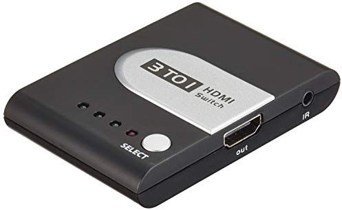 PremiumCord HDMI Umschalter 3:1 Automatisch, Switch mit LED Status, Video Auflösung Full HD 1080p 60Hz, 3D, HDCP, Farbe schwarz und Silber