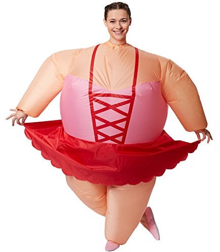 dressforfun 301319 Selbstaufblasbares Unisex Kostüm Ballerina | Batteriebetrieben | Uneingeschränkte Bewegungsfreiheit