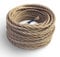 Amarcords - Cavo elettrico tessile colore JUTA, trecciato, juta, 30 metri, con messa a terra 3x0,75mm - Filo rivestito in tessuto colorato vintage per lampade lampadari applique e abat jour.
