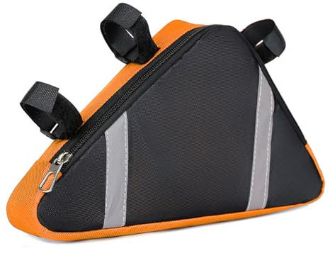 DRYUSFD Bike Frame Bags for Marin Larkspur E/Rift Zone/Alpine Trail/Coast Trail, Bike Triangle Frame Bag, Bicycle Crossbar Bike, Cycling Bag Pouch, Waterproof Detachable Top Tube Bag,B-Orange