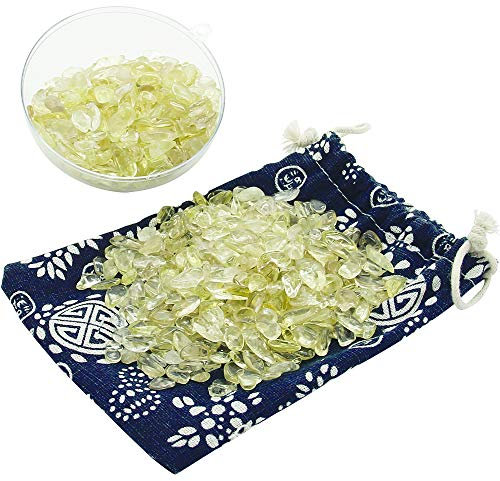 Orientrea 500g di Quarzo citrino Pietra Naturale schiacciato, Chip di Cristallo burattato al Quarzo citrino-Cristalli di guarigione al Quarzo citrino Chip sfusi, Cristallo schiacciate per Artigianato