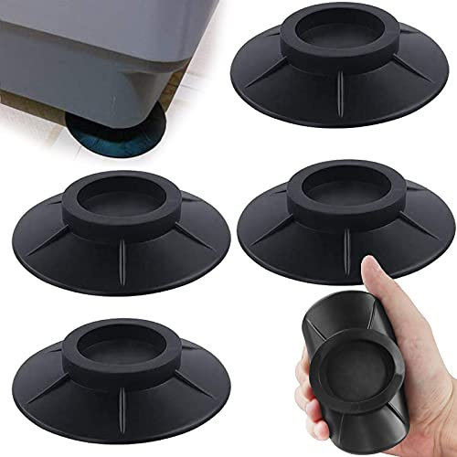 mohito Schwingungsdämpfer für Waschmaschine,4 Stück Universal Schwingungsdämpfer antirutsche Vibrationsdämpfer Stoßdämpfer Gummi-Schwingungsdämpfer Vibrationsdämpfer für Waschmaschine Trockner Schwarz