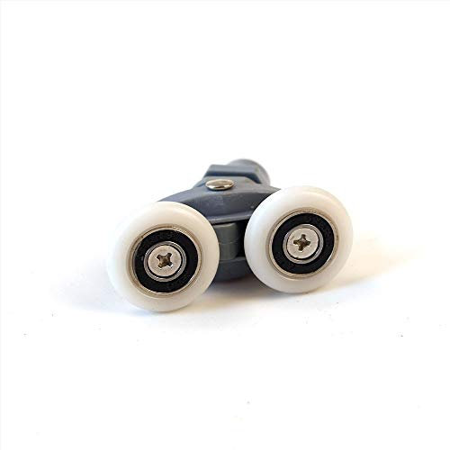 2/4 Stück Duschtürräder Duschkabinen Rollen Läufer 18mm-29mm Ersatzteile Duschkabinen Rollen Duschkabine Rollen Doppel-Rollen für Duschkabinentür