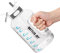 Gourde Sport, 1.5 Litre Bouteille d'eau avec paille et poignée Water Bottle Sans BPA, Bouteille Marqueur de Temps pour Rappeler l'heure de Boire, Idéale pour l'hydratation du bureau de gym
