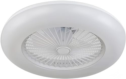 TODOLAMPARA.COM VENTILADOR DE TECHO SILENCIOSO CON LUZ LED IKARO DC BLANCO 2025 - Motor DC, mando distancia, intensidad regulable, 3 tonalidades, Verano/Invierno, aspas protegidas, 6v, bajo consumo