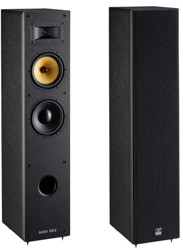 Davis Acoustics Mani MK2 Noir - Colonne 3 Voies/3 Haut-parleurs - Enceinte Vendue à la Paire