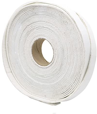 GOONSDS Cinta Ignífuga De Fibra Cerámica - Cinta De Junta Plana para Alta Temperatura Longitud De Aislamiento 15 M / 49 Pies,Width 30mm Thickness 4mm