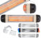 Arebos® 2500 W Infrarot Heizstrahler | IP34 Schutzart | Wandmontage | Wärmestrahler Terrassenstrahler Terrassenheizer Deckenstrahler | Silber
