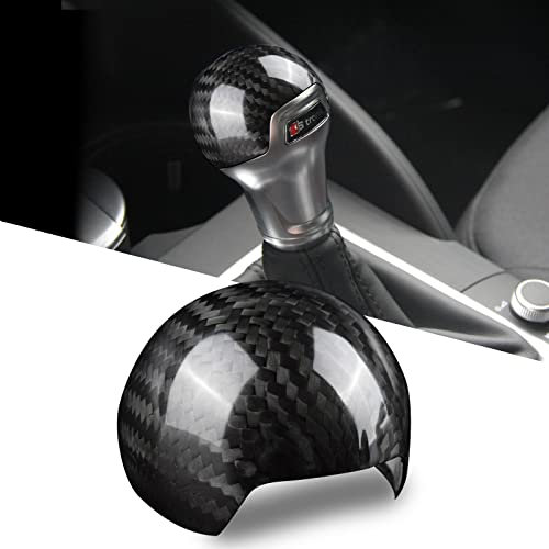 KUNGKIC Kohlefaser Auto-Schaltknauf-Abdeckung Aufkleber Dekorative accessories Carbon Fiber Car Gear Shift Knob für Audi A3 8V S3 zubehör Innenraum 2014 2015 2016 2017 2018