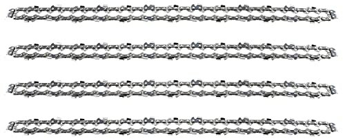 4-Pack Chainsaw Chain 16 Inch - 3/8 Pitch - 0.050 (1.3mm) Gauge - 56 Drive Links - Low-Kickback Chain, Replacement Saw Chains Fit for Chiansaw 40cm Guide Bar