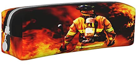 HAOSOFT Federmäppchen Feuerwehr Feuerwehrmann sucht Federmappe Etui für Jungen Mädchen Große Schulsachen Federtasche Schulmäppchen Mäppchen für Schule