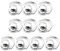 Haowul 10 Stcs Metallkugel Stollen Ledernieten D Ring 360 Grad Rotationskugel Nach Kopfknöpfen Für DIY Leder Brieftasche Gurte Handtasche