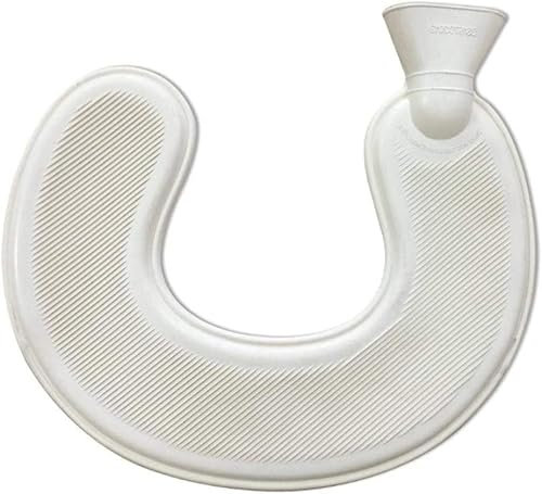 Hot Water Bottle, Winter Hot Water Bottle U-shaped Natural Silica Gel Heating Winter Warm Hot Water Bag Bottle for Neck and Shoulder Pain Relief Warming Bag (Color : White) (Color : White)