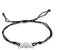EUEAVAN Dreifach Mond Göttin Pentagramm Stern Wachsfaden Armband Amulett Pentagramm Religion Armreif Edelstahl Schmuck Symbol Witchcraft Geschenke für Frauen (black)