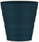 Zuvo Plastic Paper Bin 8L - Shatter-Proof Waste Basket for Office Desk & Bedroom Bin - Ideal Paper Bin with Wave Design - Navy Blue
