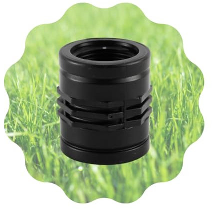 acquaverde Raccordo Manicotto con Doppio Filetto Femmina, Giunto per Tubi, Sistemi e Impianto di Irrigazione, Nero - Orto Facile (1, 1 x 1)