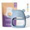 Infatot® Teething Toys for Baby Gifts – Chipmunk Silicone Mitten Teether, Soothing Glove for Infants, Baby Toys 0-6 Months, Soft Chewable Teether Toy to Prevent Finger Sucking, CM Blue