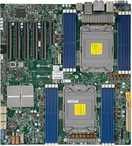 Supermicro X12DAi-N6 Motherboard Erweitertes ATX LGA4189-Sockel C621A USB-C Gen2 USB 3.2 Gen 1 2 2 x Gigabit LAN Onboard-Grafik HD Audio 8-Kanal für SC745 BAC-R1K23B-SQ