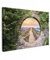 MuchoWow© Stampe su Tela moderne 90x60 cm Quadro Moderno Soggiorno Quadretti da Parete Room Decor Ponte - Mare - Vista dalla finestra - Estate
