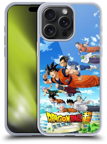 Head Case Designs Officially Licensed Dragon Ball Super Group Universe Survival Arc Gel Case [Military Grade Protection] Compatible with Apple iPhone 15 Pro Max and Compatible with MagSafe