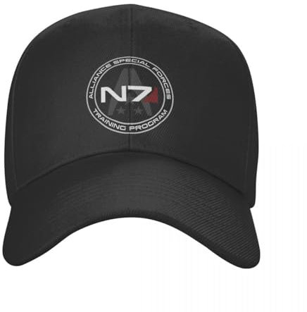 Basecap Mode Unisex Alliance Mass Effect N7 Baseball Cap Erwachsene Videospiel Einstellbar Papa Hut Männer Frauen Hip Hop Snapback Caps Geschenk