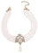 BSLVWG Layered Pearl Choker Halskette Einstellbare Kragen Halsketten Barock Perle Anhänger Halskette Statement Jewlry für Frauen und Mädchen (weiß)