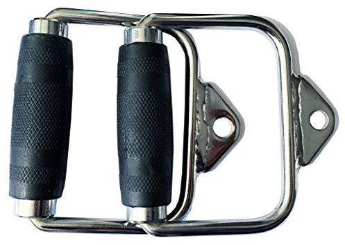LAT Pull Down Bar,Rotating Press Down Bar,Tricep Rope,Strength Training Double D Row Handle Cable Attachment for Weight Workout,Cable Machine Accessories With Rubber Grips (2 x Single D)