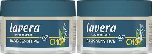 lavera Anti Falten Nachtcreme Q10 ∙ Feuchtigkeit & Pflege ∙ Anti Aging Nachtpflege ∙ Creme pflegt & strafft die Haut ∙ vegan Bio Naturkosmetik Natural Kosmetik Gesichtscreme 2er Pack (1x50ml)