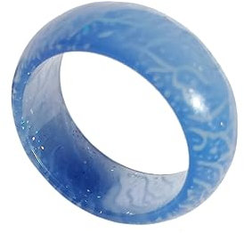 Holibanna Leuchtender Harzring Mit Blumenmuster Kinder Leuchtring Party Schmuck Geschenk Himmelblau