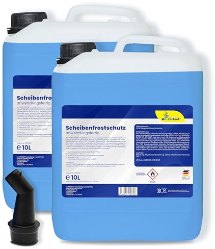 Mr. Perfect® Frostschutzmittel - Windschutzscheiben - 2x10L – Auto - Citrusduft - Scheibenwaschanlage bis -30°C - schlierenfrei - sofort mischbereit - Winter Scheibenwischwasser
