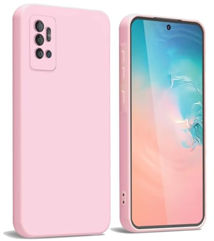 WBWONE Hülle für ZTE Blade A71 Case, Silikon Handyhülle mit Stoffauskleidung Dünne Weiche TPU Soft Stoßfest Schutzhülle Cover - Rosa