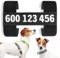 Tagorus TAG H - Chapa Perro Grabada De Tela Con Cierre Tipo Velcro - Chapa Identificativa Perro - Chapas Para Perros - Placa Perro personalizada - Etiqueta Collar Perro Personalizado Con Telefono