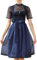 EIISSION Dirndl Damen midi Lang Dirndl Blau Trachtenkleid Trachtenrock Dirndl-Komplettsets Trachtenmode Trachten Damen mit 3 Teilig Schürze Dirndlbluse Oktoberfest Dresses Dirndlkleid 38